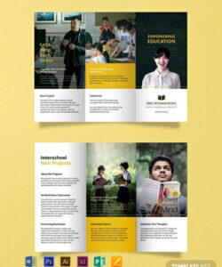 free  education tri fold brochure template excel