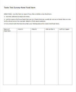 free free 48 examples of survey forms in ms word  pdf food tasting evaluation form template sample