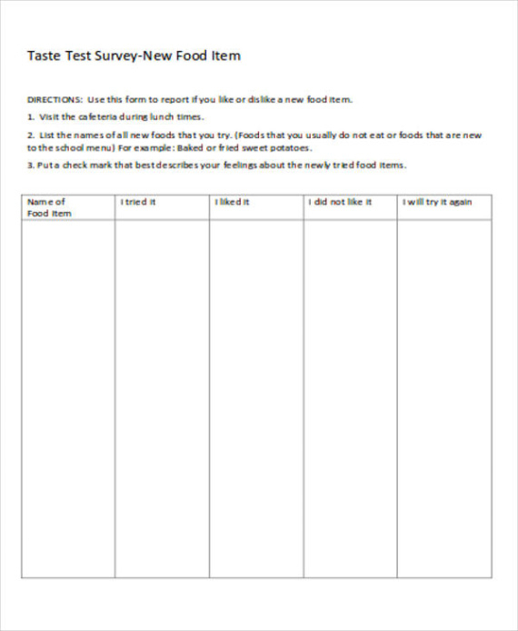 free free 48 examples of survey forms in ms word  pdf food tasting evaluation form template sample