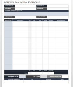 free interview templates and scorecards  smartsheet job interview evaluation form template pdf