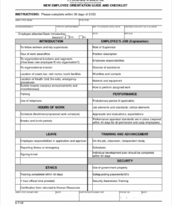 free new employee orientation schedule template orientation and mobility evaluation template pdf