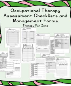 free occupational therapy assessment and management forms  therapy fun zone pediatric occupational therapy evaluation template excel