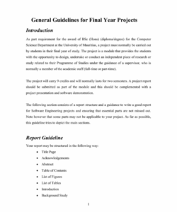 general guidelines for final year projects introduction final year project documentation template pdf