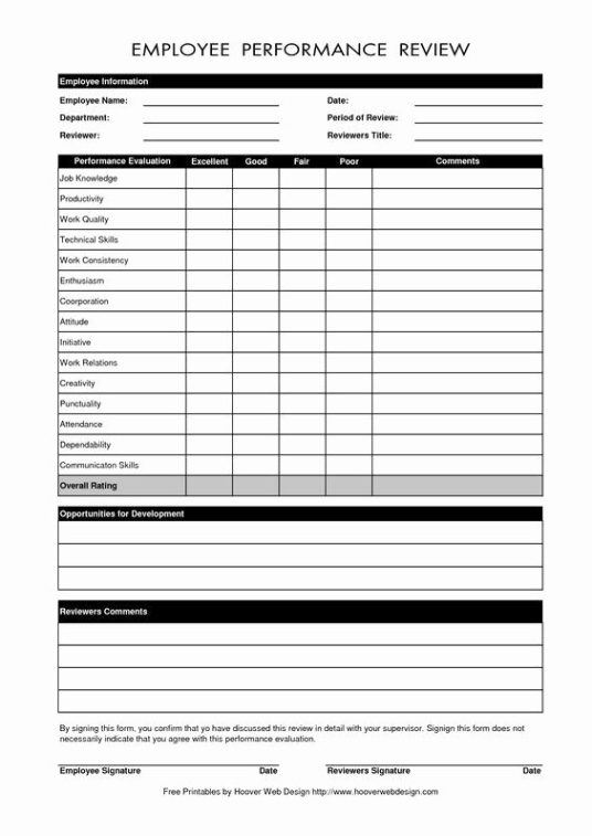 printable 90 day evaluation form template 90 day performance evaluation template doc