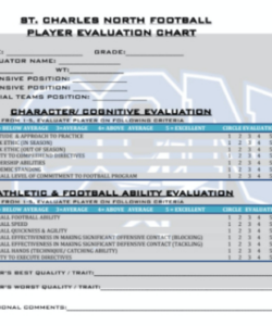 printable building a program by design end of year evaluations  player metrics football player evaluation form template example