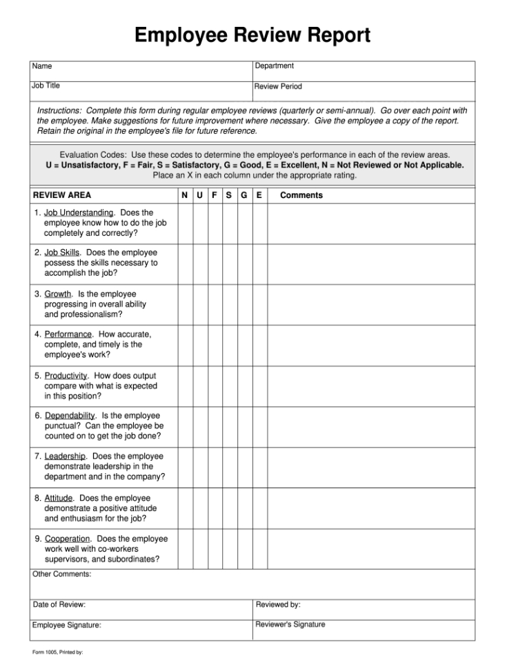 printable downloadable free employee evaluation form template word 30 day employee evaluation template sample