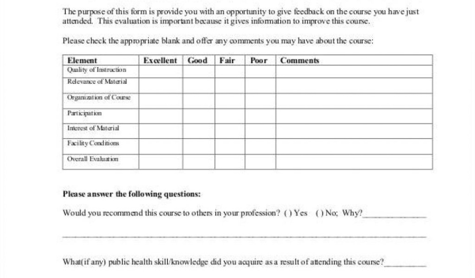 printable end of course evaluation template 57 evaluation form examples sample templates  williamsonga end of course evaluation template sample