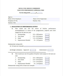 printable free 7 executive performance appraisal forms in pdf  ms word nonprofit executive director performance evaluation template example