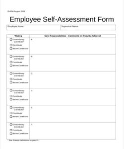 printable free employee self evaluation template forms  printable forms free online full and individual evaluation template doc