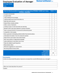 printable manager evaluation template employee evaluation of manager template pdf