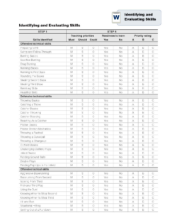 printable printable baseball evaluation form  printable word searches baseball player evaluation form template