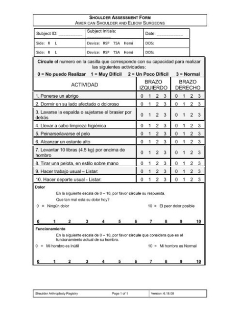 printable shoulder assessment form physical therapy shoulder evaluation template example