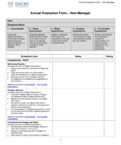 sample employee evaluation form  9 examples format how to effectively pdf employee performance self evaluation template pdf