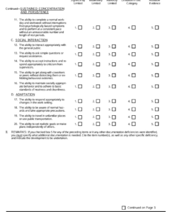 sample form ssa4734f4sup  fill out sign online and download fillable pdf functional capacity evaluation form template sample