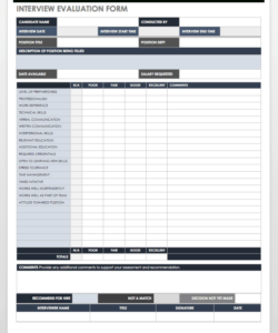 sample free interview templates and scorecards  smartsheet job interview evaluation form template pdf