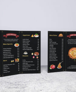 sample tri fold food brochure template pdf