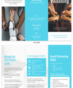 tri fold food brochure template sample