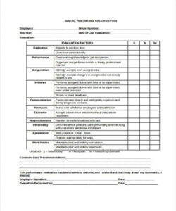 editable free performance evaluation templates driver performance evaluation template pdf