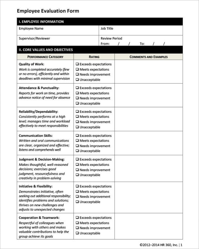 editable performance appraisal form template word consultant performance evaluation template word