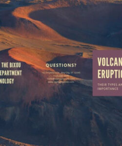 Editable Volcanic Eruption Brochure Template Excel