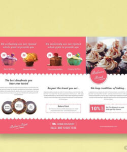 Free Custom Cake Shop Brochure Template Word