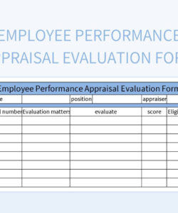 free employee performance appraisal kpi evaluation form excel template and consultant performance evaluation template excel