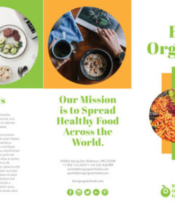 Free  Food Product Brochure Template Word