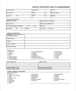 free free 39 health assessment form samples in pdf  ms word pediatric physical therapy initial evaluation template sample