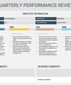 free light quarterly performance review template  venngage performance evaluation performance review template example