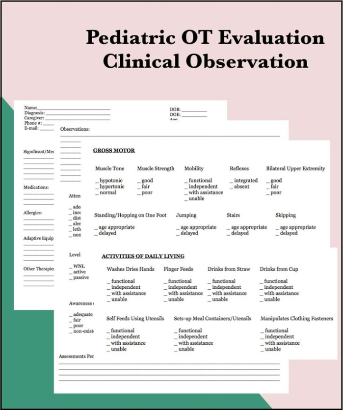 free más de 25 ideas increíbles sobre occupational therapy assessment en  terapia occupational therapy acute care evaluation template pdf