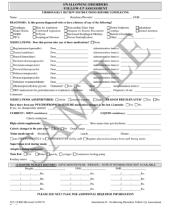 free south carolina swallowing disorders followup assessment  sample asha clinical swallowing evaluation template pdf