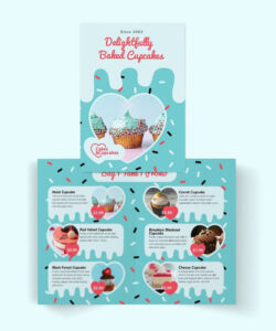 Printable Cake Shop Brochure Template Example