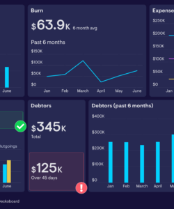 printable cfo dashboard examples  geckoboard cfo performance evaluation template sample