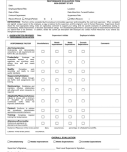 printable free performance evaluation templates performance evaluation performance review template pdf