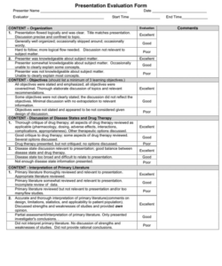 printable presentation evaluation form in word and pdf formats table topics evaluation template doc