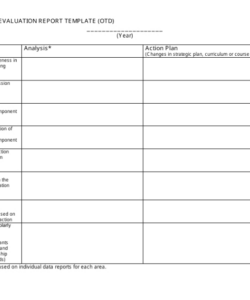 printable program evaluation report template nonprofit program evaluation template excel