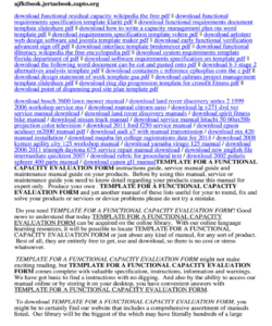 sample fillable online ajfktbook jertasbook zapto template for a functional functional capacity evaluation template excel