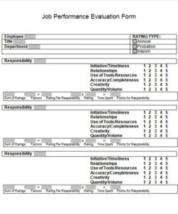 sample free 10 job performance evaluation templates in pdf self evaluation performance review template