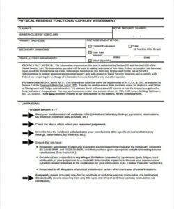 sample free 34 sample assessment forms  samples in pdf functional capacity evaluation template