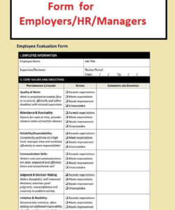 sample performance appraisal form in editable pdf template employee performance appraisal employee annual employee performance evaluation template